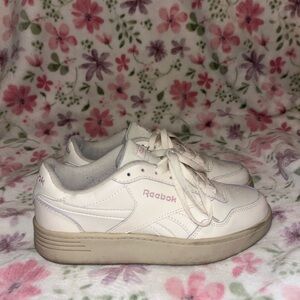 Reebok White and Pink Sneakers